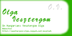 olga vesztergom business card